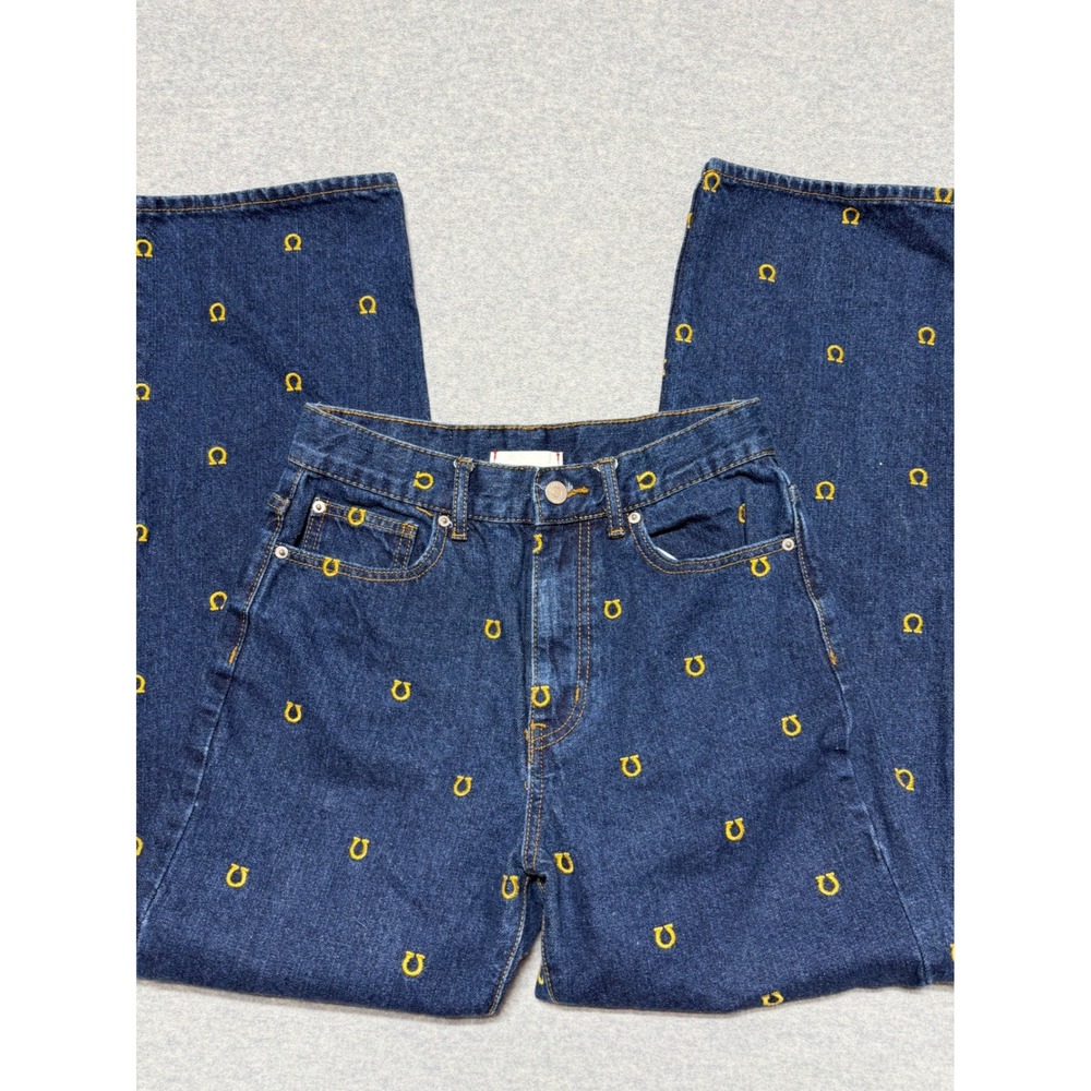 BDG Urban Outfitters Horseshoe Embroidered Cowboy Jeans Dark Wash‎ High Rise 27